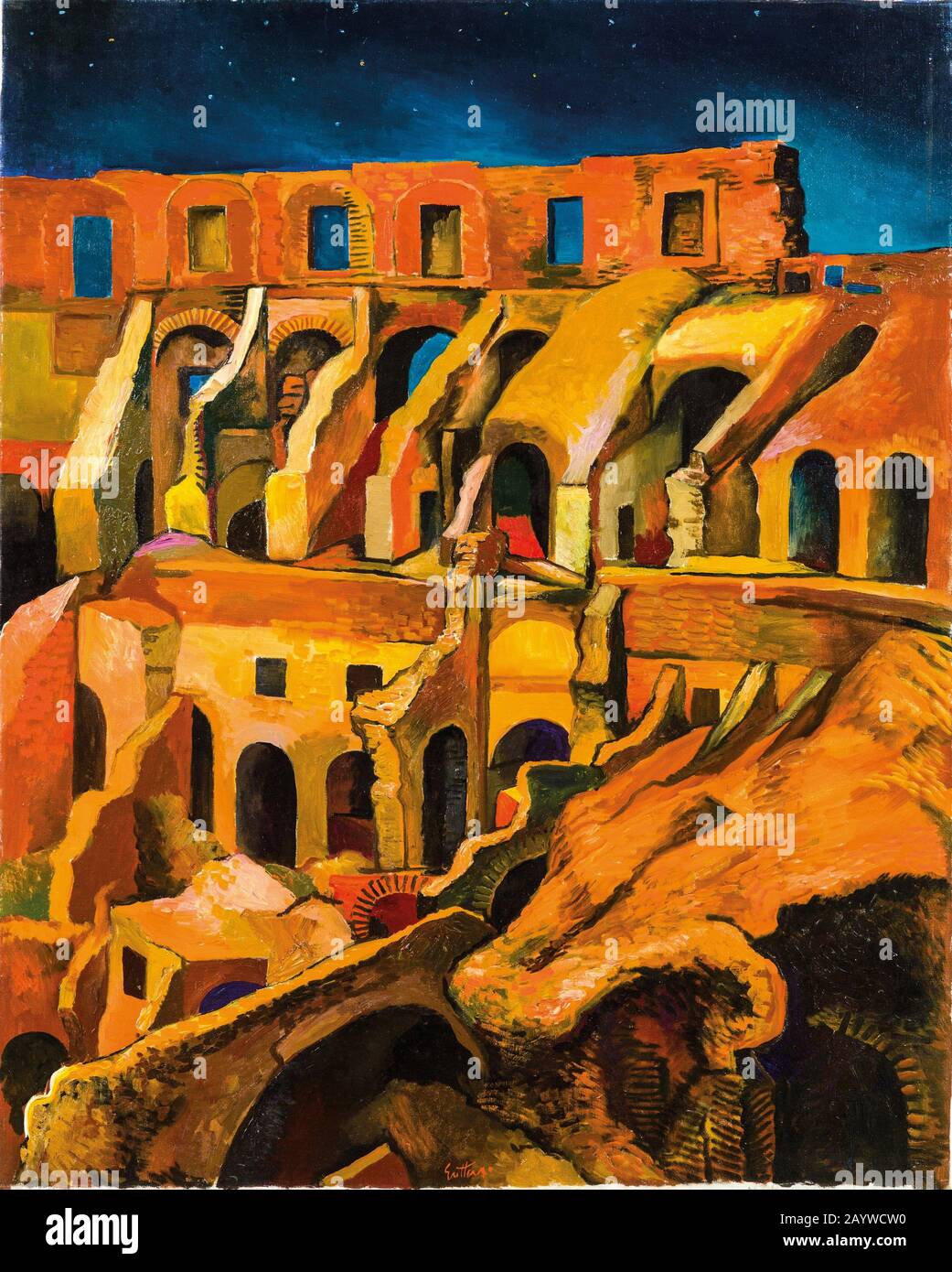 Colosseo (Colosseo policromo). Museum: PRIVATE COLLECTION. Author: RENATO GUTTUSO. Stock Photo