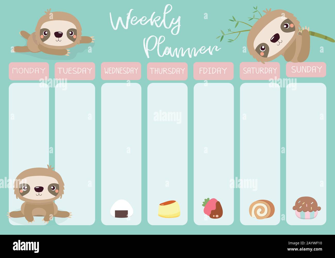 Weekly and daily planner set. Vector design Stock Vector Image & Art ...