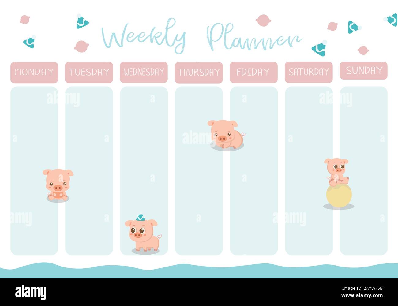Weekly and daily planner set. Vector design Stock Vector Image & Art ...