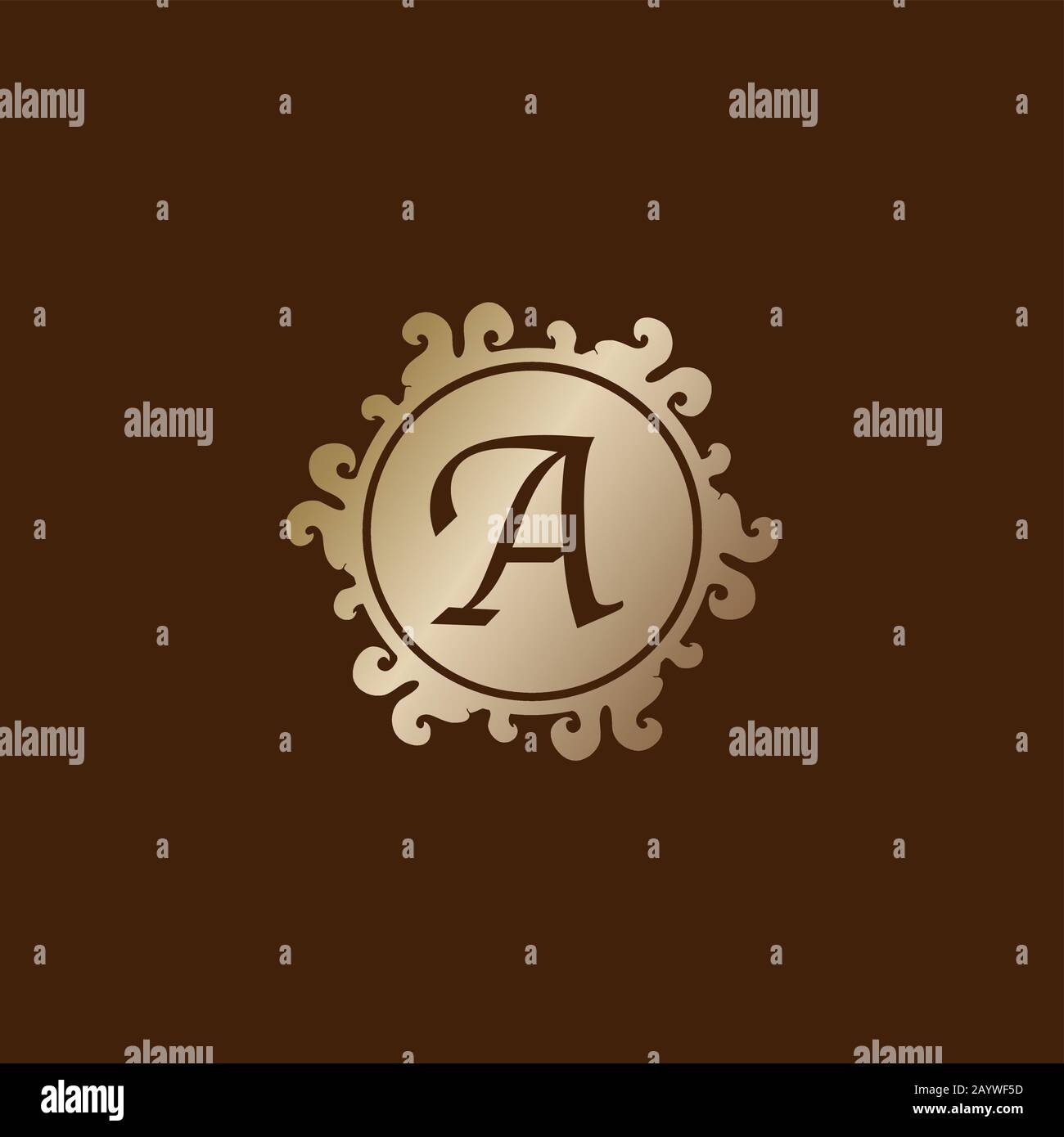 Alphabet letters brown background