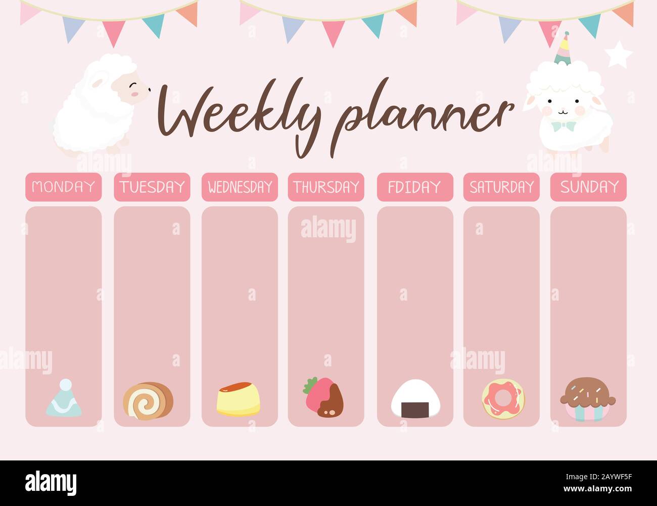 Weekly and daily planner set. Vector design Stock Vector Image & Art ...
