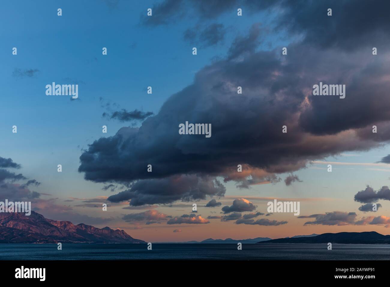 Beautiful sunset at the beach Stock Photo - Alamy