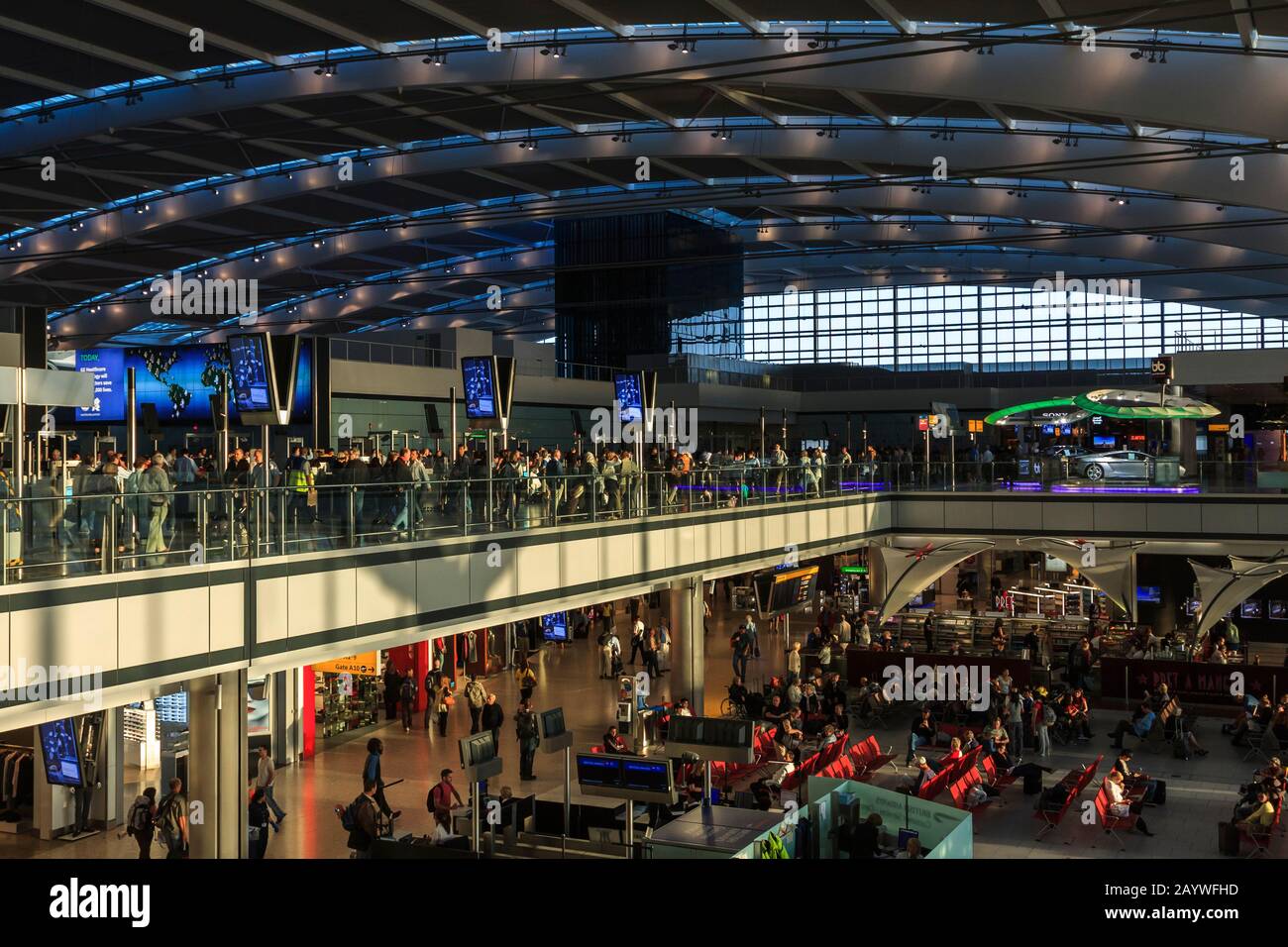 Heathrow Airport ,Treminal 5, Departures area, also known as London Heathrow,  is a major international airport in London, United Kingdom.GB UK EU Stock  Photo - Alamy