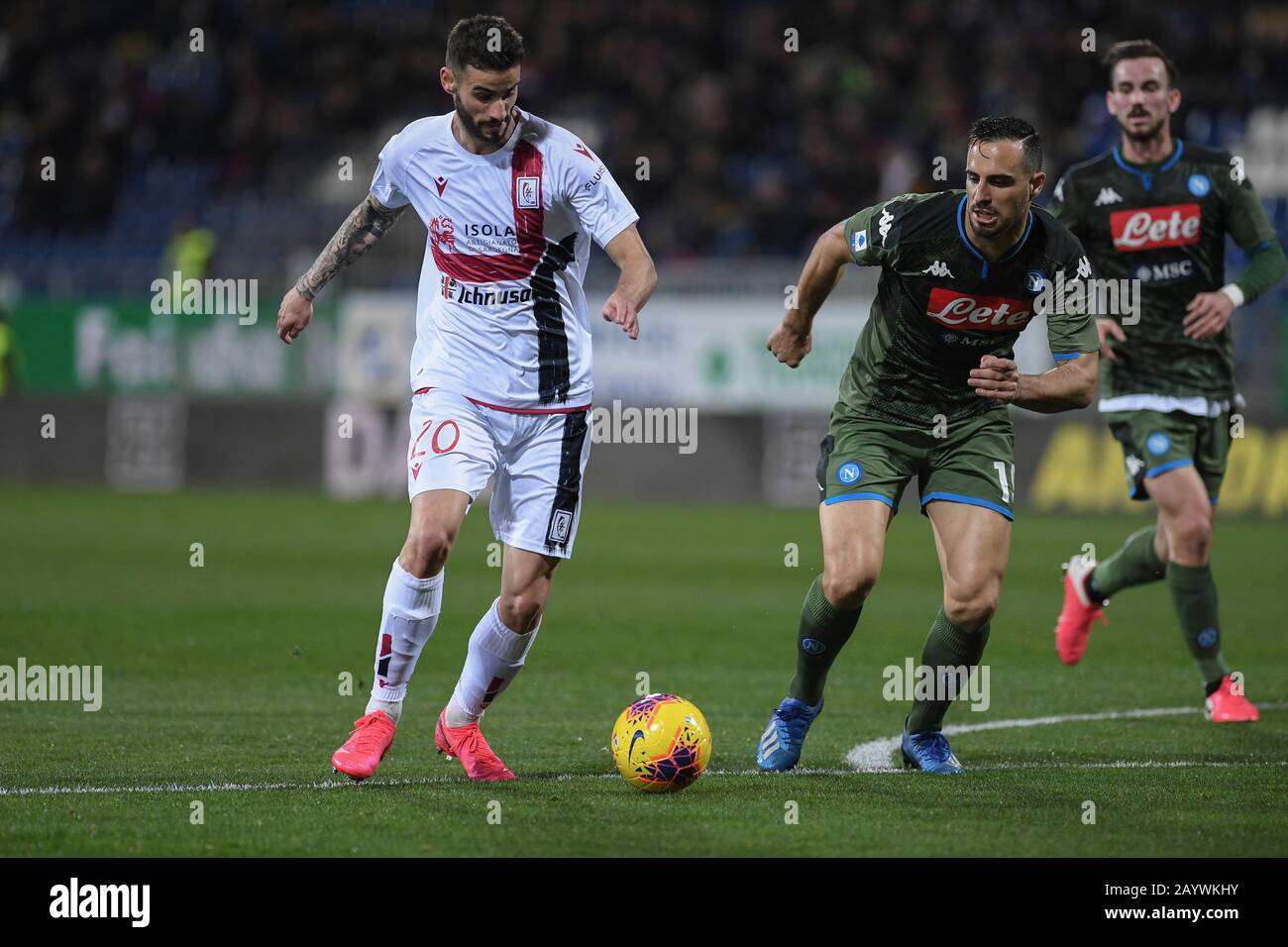 gaston pereiro of cagliari during Cagliari vs Napoli, Cagliari, Italy, 16  Feb 2020, Soccer italian Serie A soccer match Stock Photo - Alamy