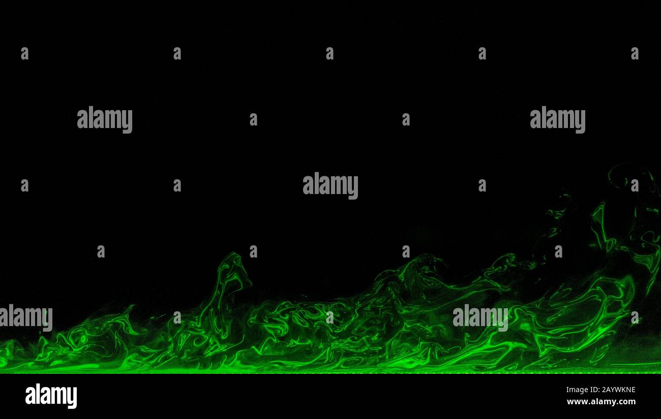 Laser light sheet picture of a turbulent boundary layer flow Stock