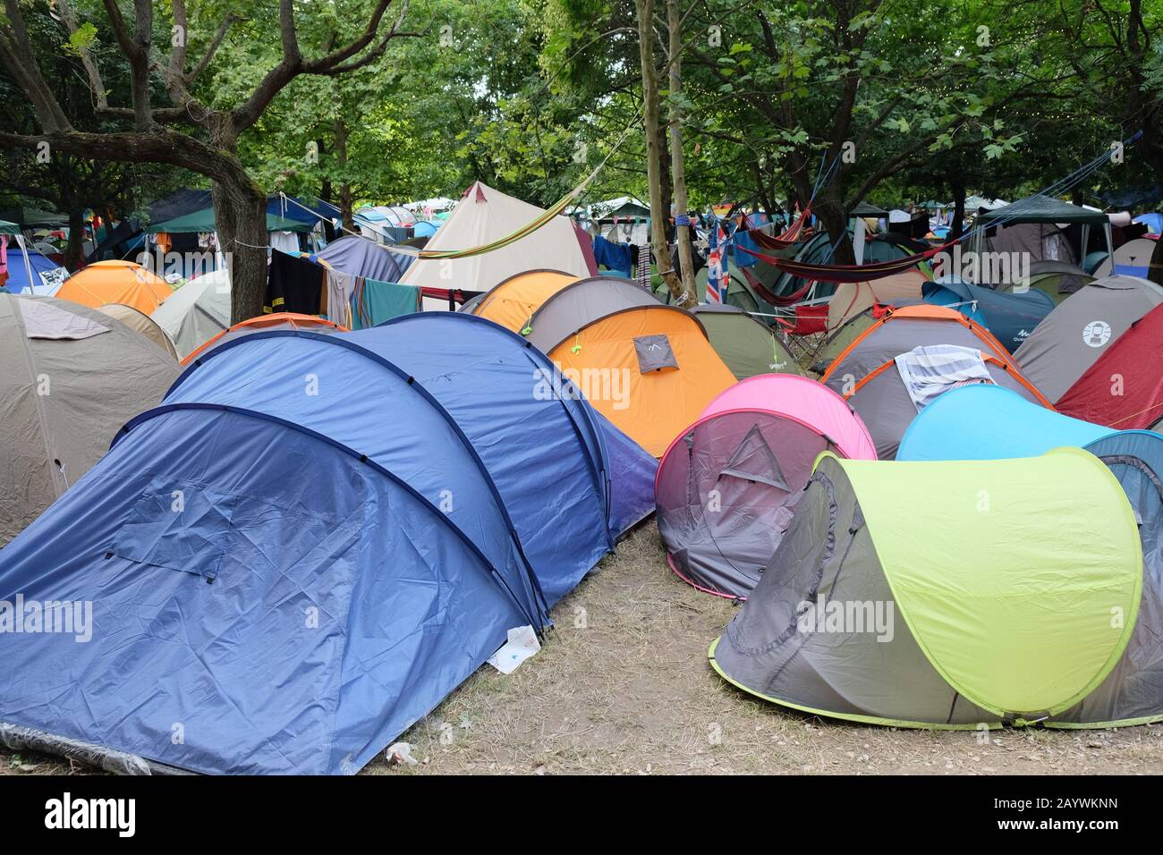 lots of tents Stock Photo