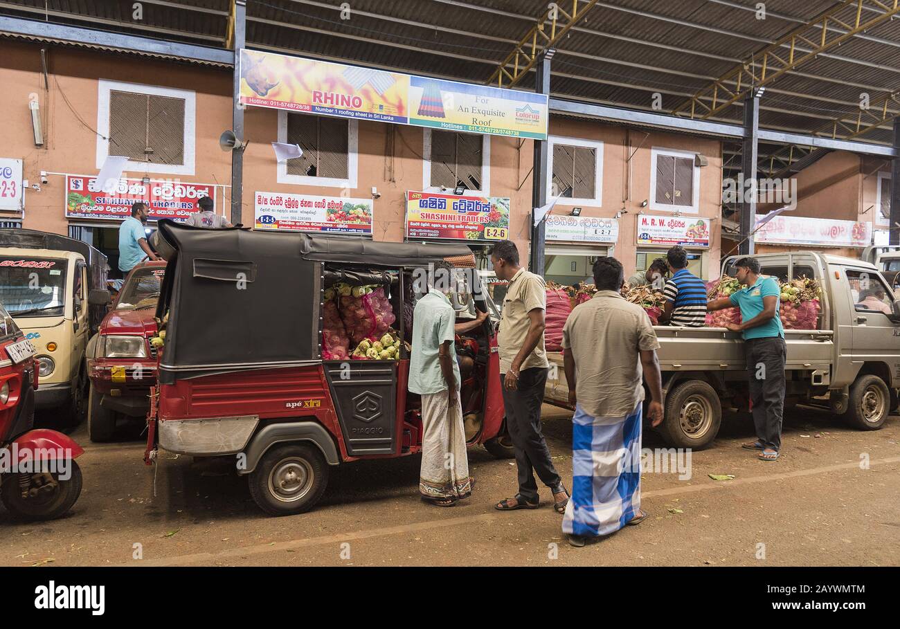 Dambulla, Sri Lanka 18/03/2019 Largest fruit and vegetable market in