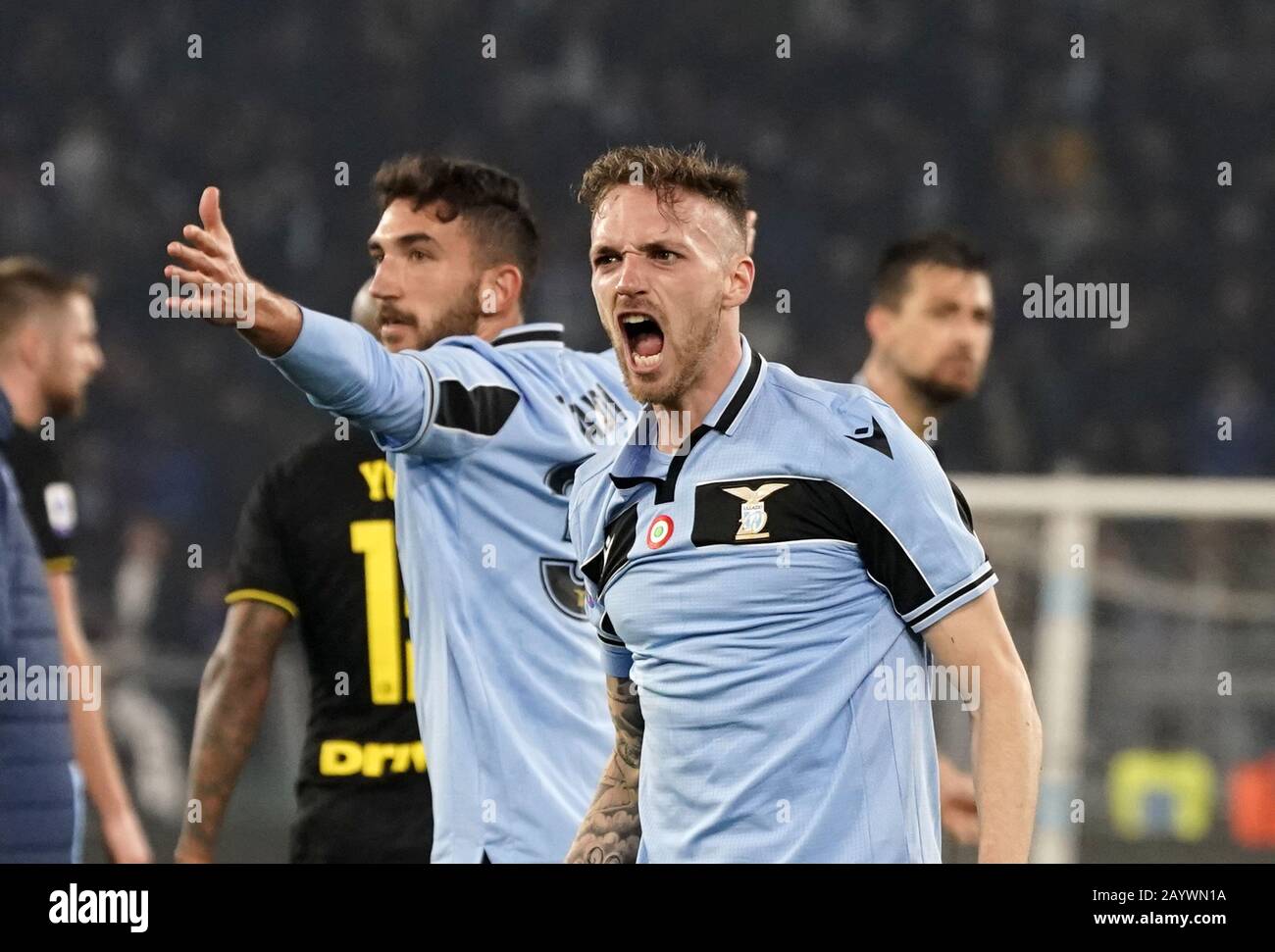 Manuel Lazzari During Ss Lazio Vs Fc Internazionale Roma Italy 16 Feb Soccer Italian Serie A Soccer Match Stock Photo Alamy