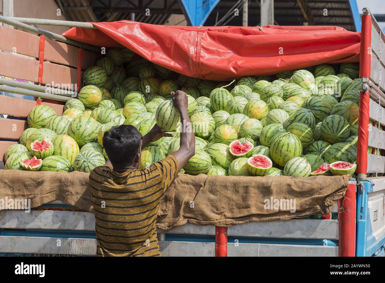 Dambulla, Sri Lanka 18/03/2019 Largest fruit and vegetable market in