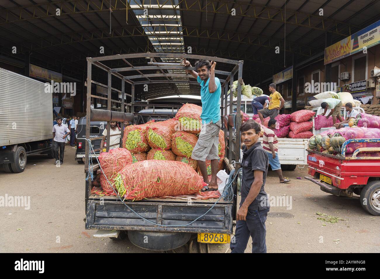 Dambulla, Sri Lanka 18/03/2019 Largest fruit and vegetable market in