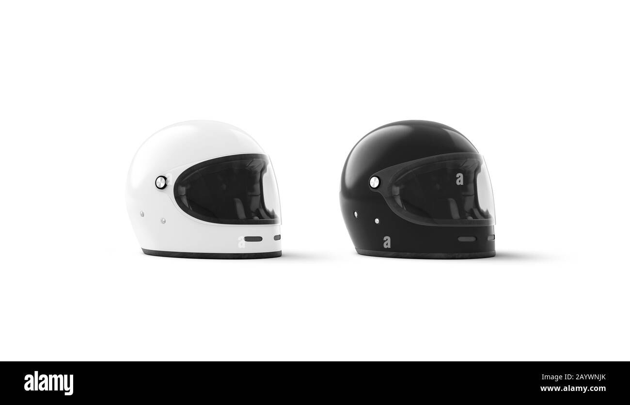 Download Blank Black And White Bike Helmet Mock Up Half Turned View Stock Photo Alamy