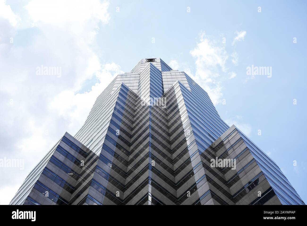 Modern highrise buildings made of glass and concrete in Kuala Lumpur