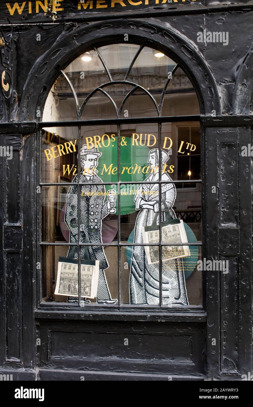 Frontage of Berry Bros & Rudd, Wine and Spirit Merchants, St. James's