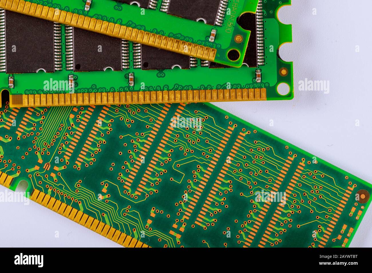 RAM cards computer system, main stick of memory Stock Photo