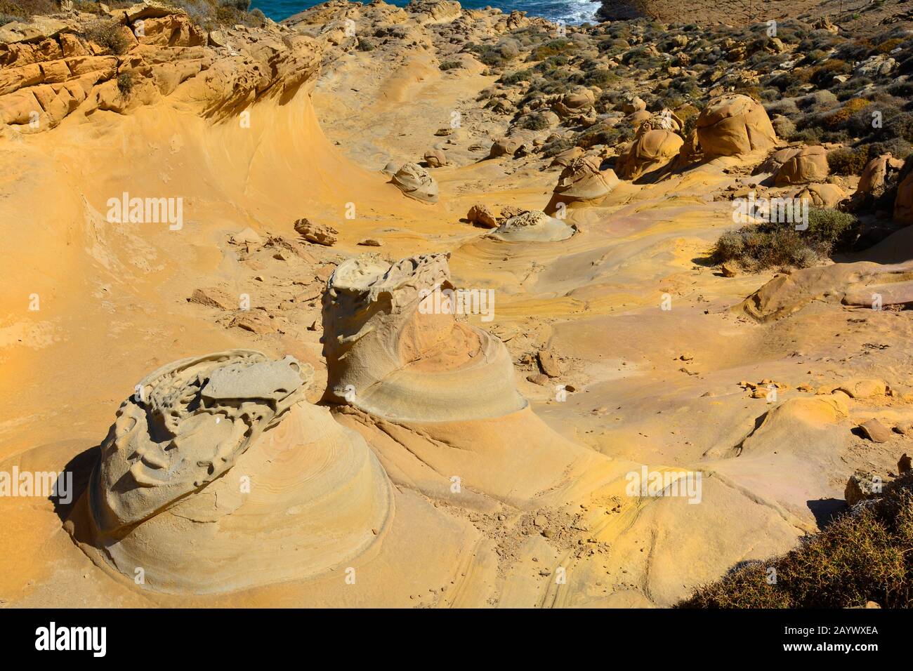 Greece, volcanic rocks on Lemnos Island Stock Photo - Alamy