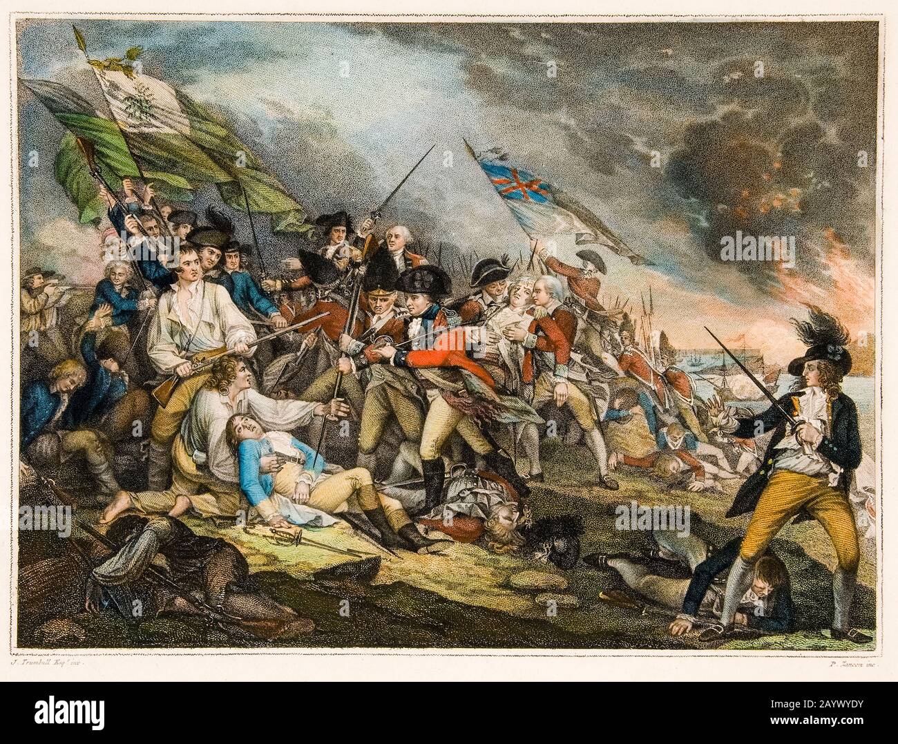 Battle Of Bunker Hill Painting High Resolution Stock Photography and ...