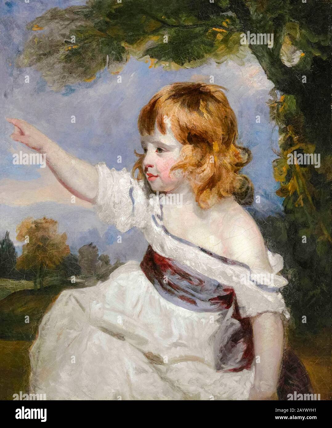 Sir Joshua Reynolds, Master Hare (Francis George Hare) aka 'Infancy', portrait painting, 1788-1789 Stock Photo