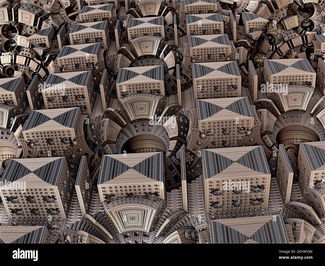 Computer rendered virtual scenery for creative design Stock Photo - Alamy