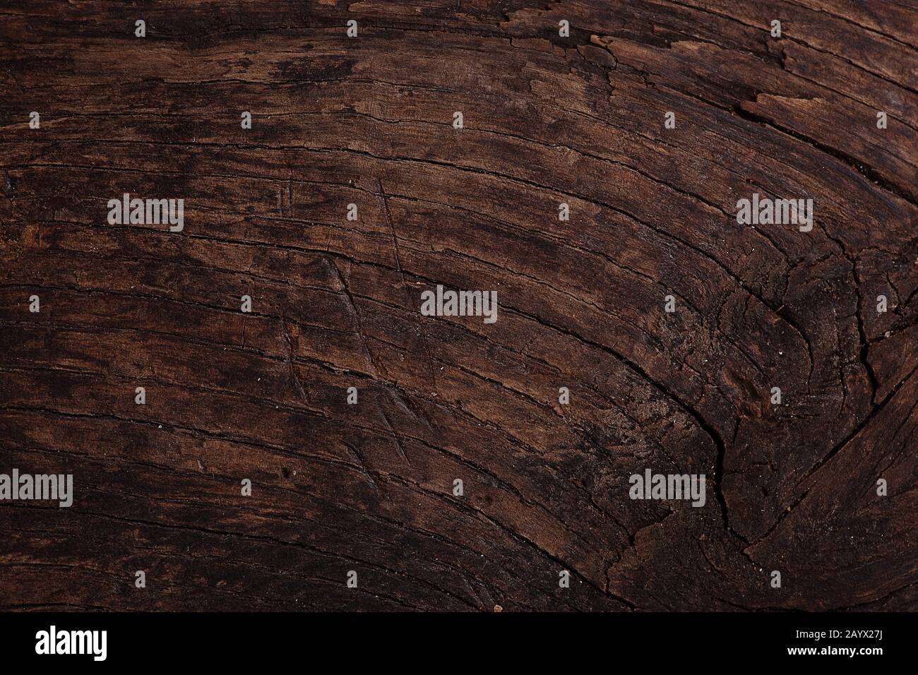 wooden background from boards - dark brown Stock Photo