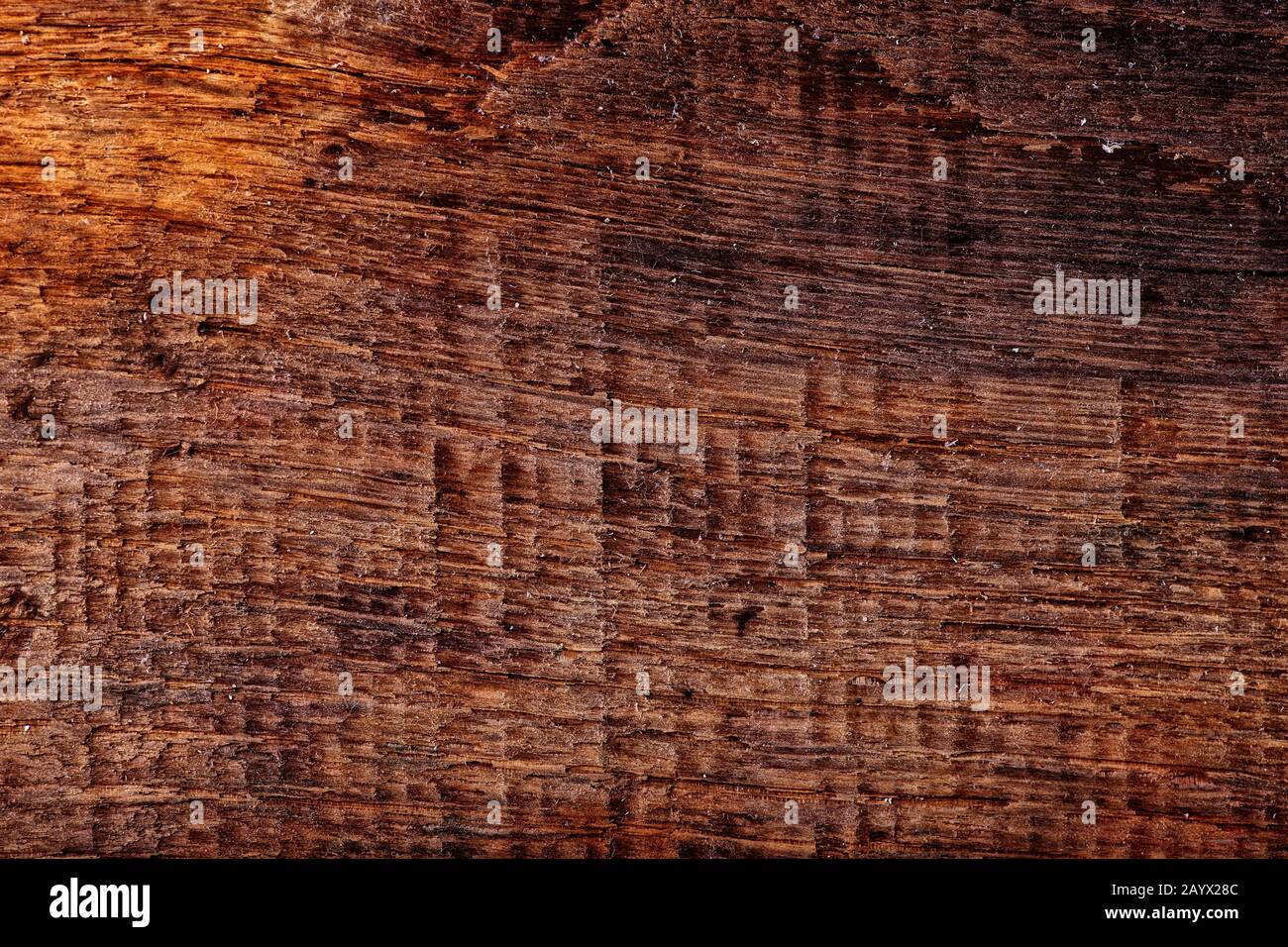 wooden background from boards - dark brown Stock Photo