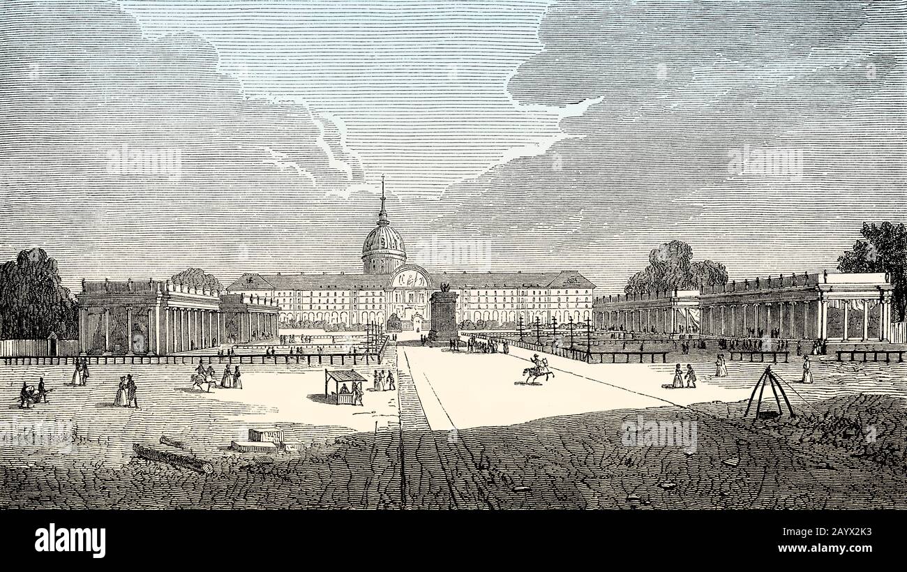 4th Exposition des produits de l'industrie française, Esplanade des Invalides, Paris, France, 1806 Stock Photo