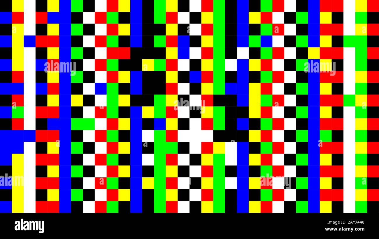 Pixel screen, glitch background, noise vector texture, digital abstract design Stock Vector