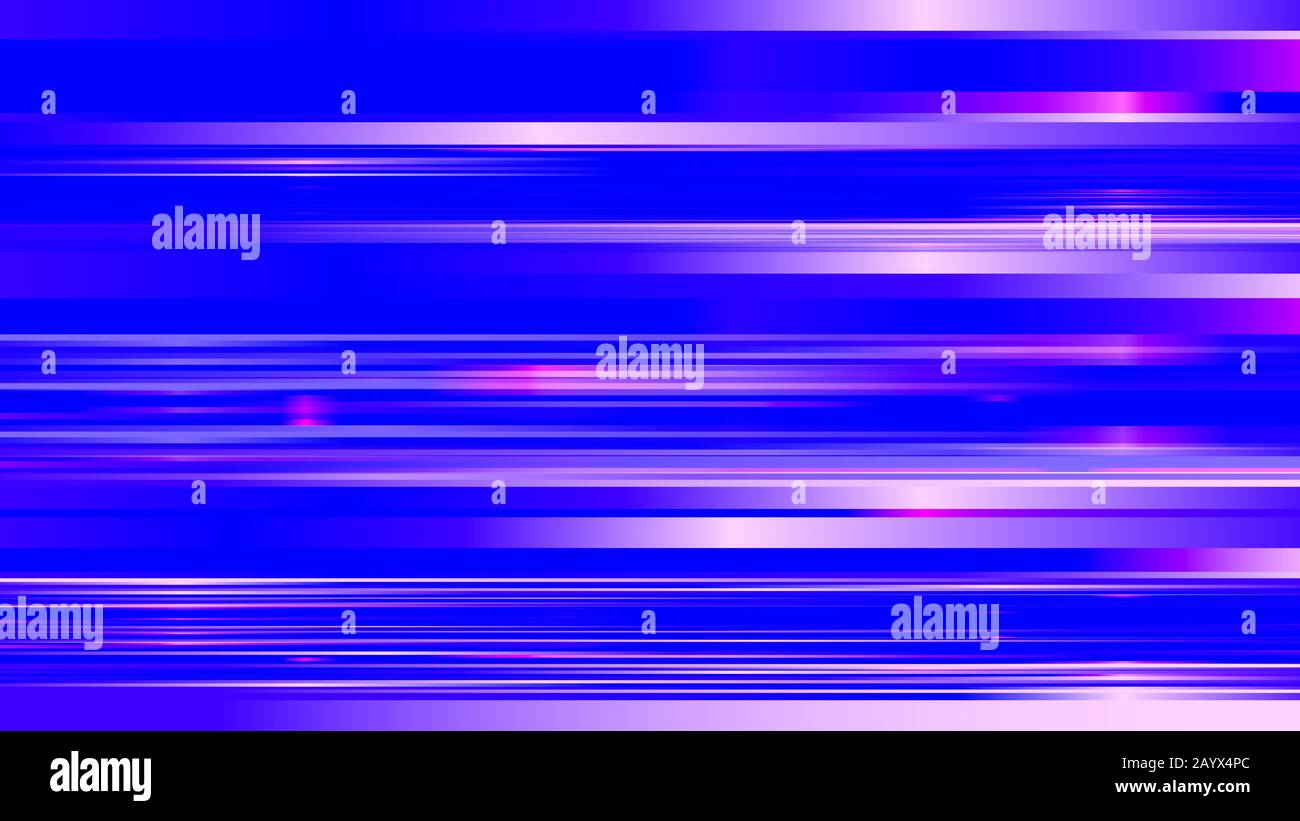 Blue speed horizontal bacground, glitch pattern, dynamic vector stripes Stock Vector