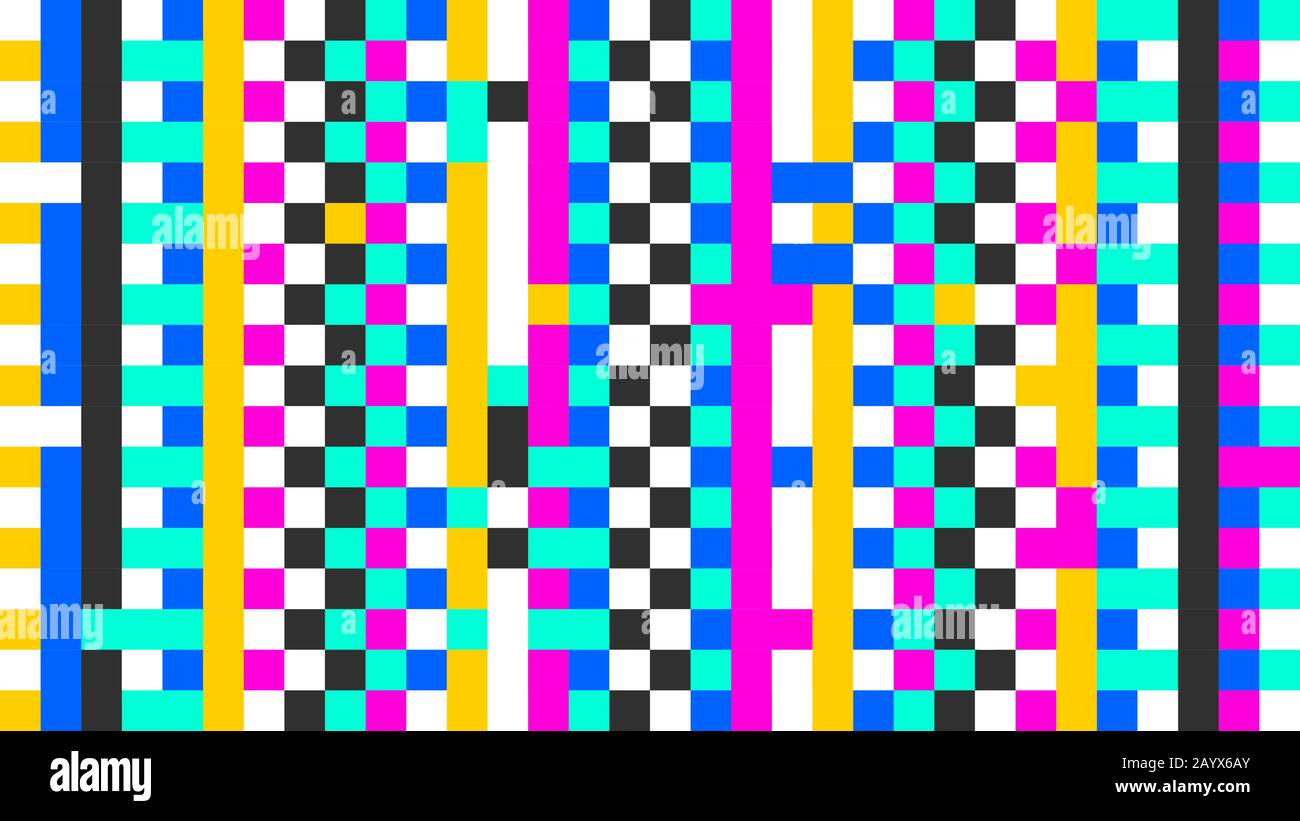Pixel screen, glitch background, noise vector texture, digital abstract design Stock Vector