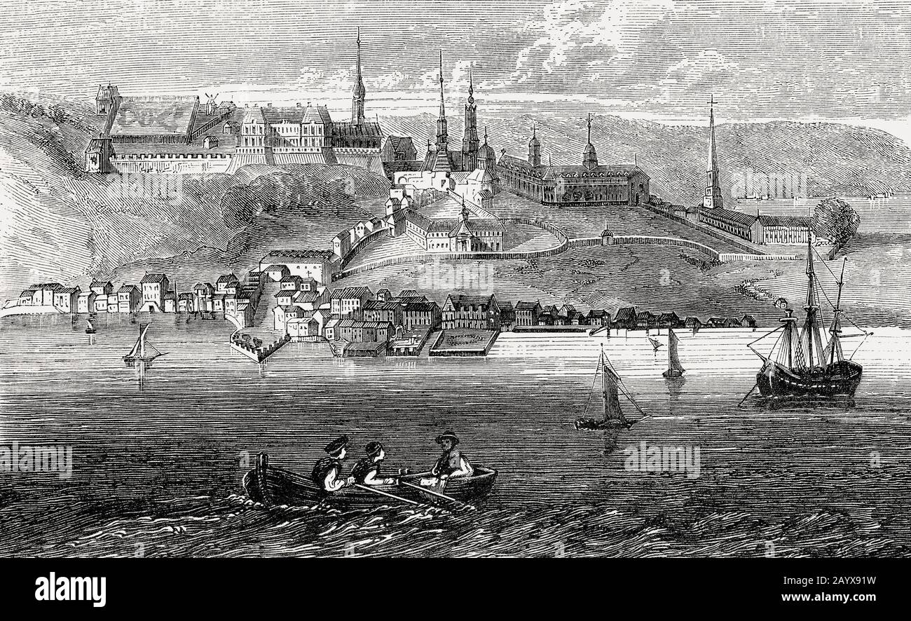 old view of Quebec, Canada, 19th century Stock Photo - Alamy