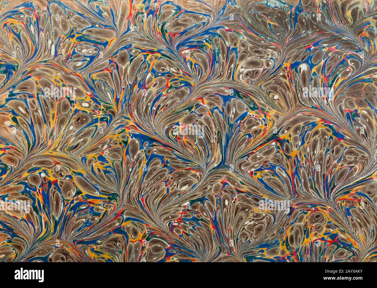 Decorative end paper from century book Stock Photo Alamy