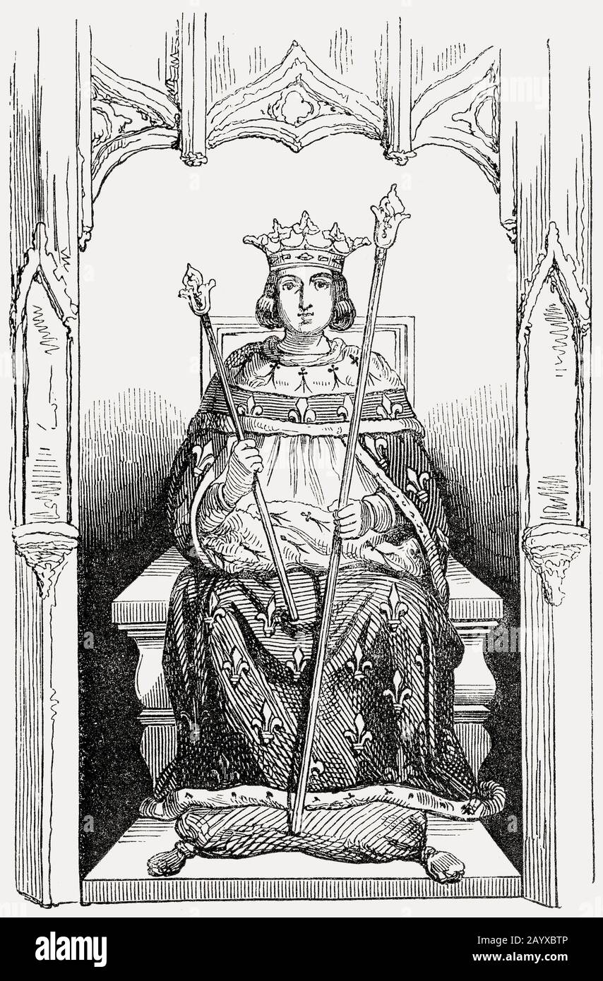 Louis IX, 1214 – 1270, known as Saint Louis, King of France Stock Photo