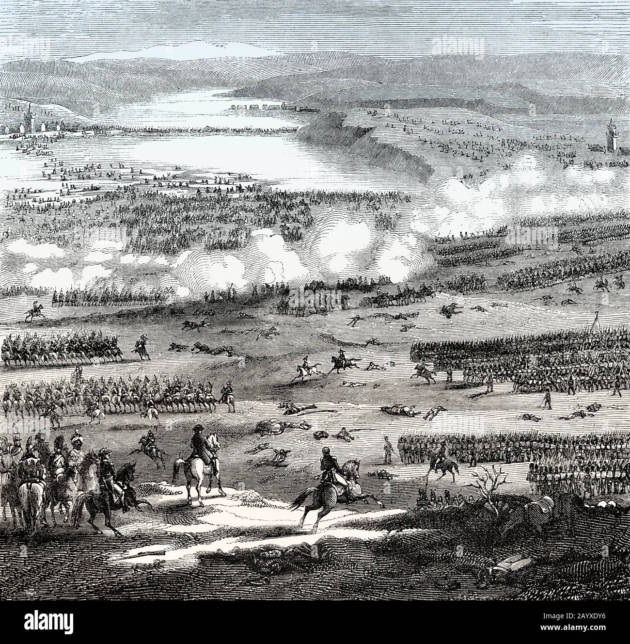 The Battle of Austerlitz on 2 December 1805, Napoleonic Wars Stock Photo