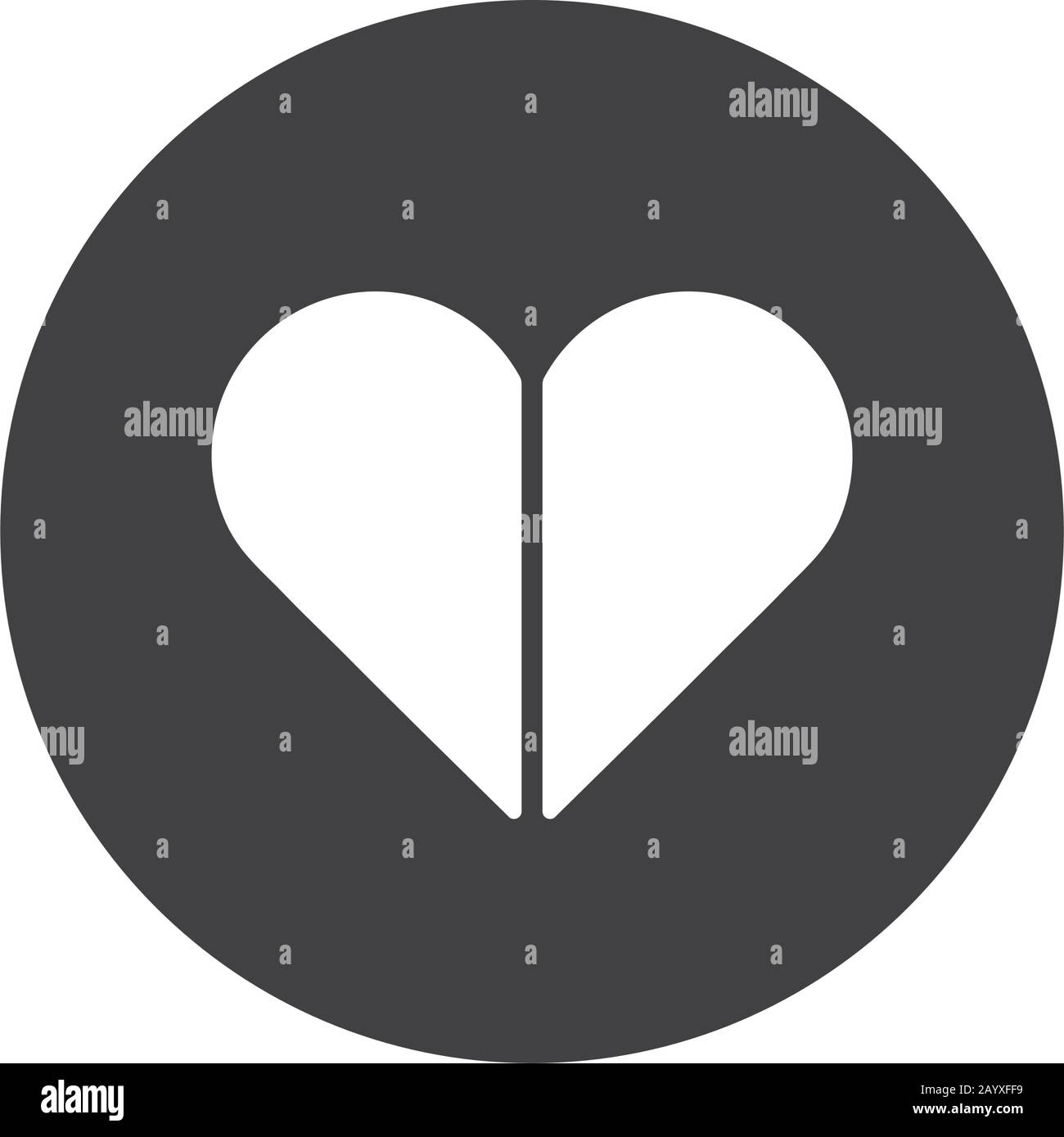 Heart block flat style icon design, Social media multimedia ...