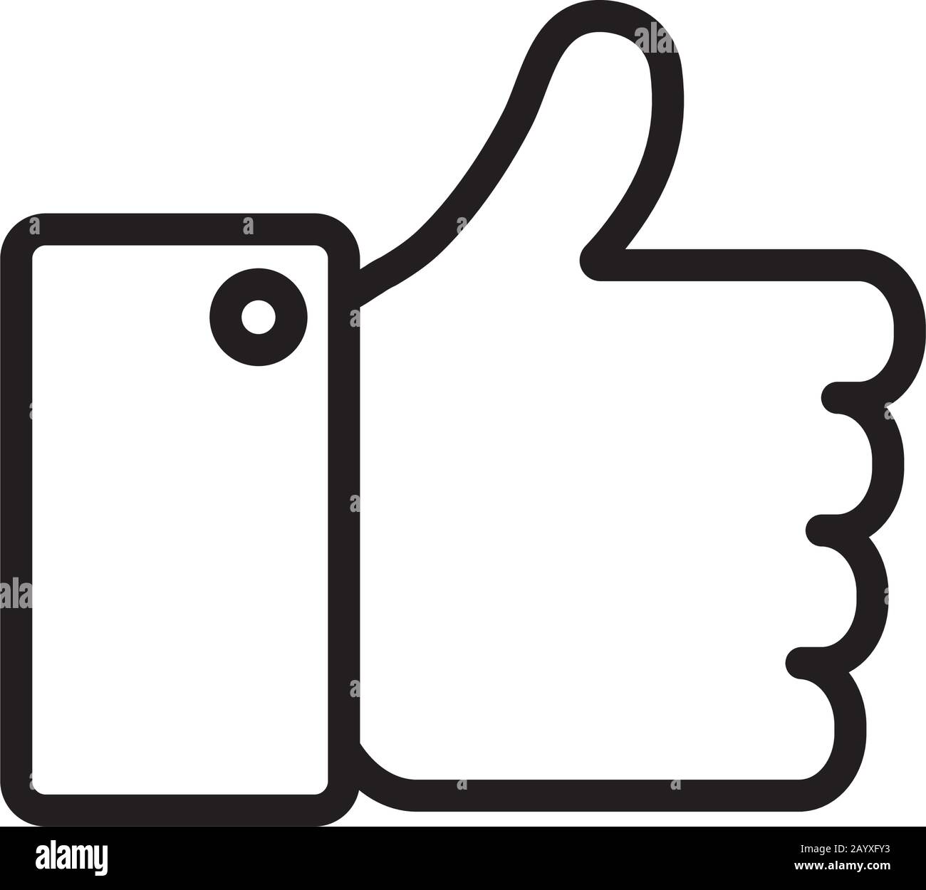 Thumb up line style icon design, Social media multimedia communication ...