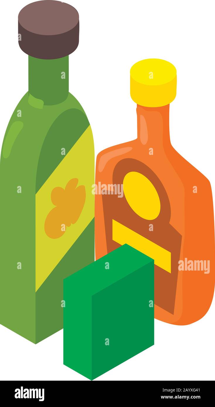 Homemade dressing icon, isometric style Stock Vector