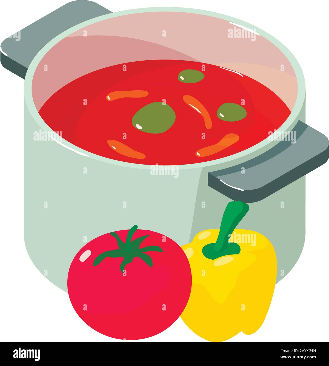 Vegetable food icon, isometric style Stock Vector