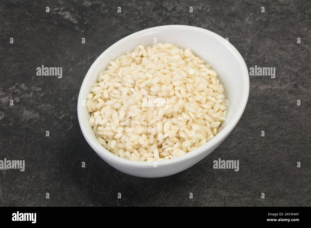 Raw Arborio rice for Italian risotto Stock Photo Alamy