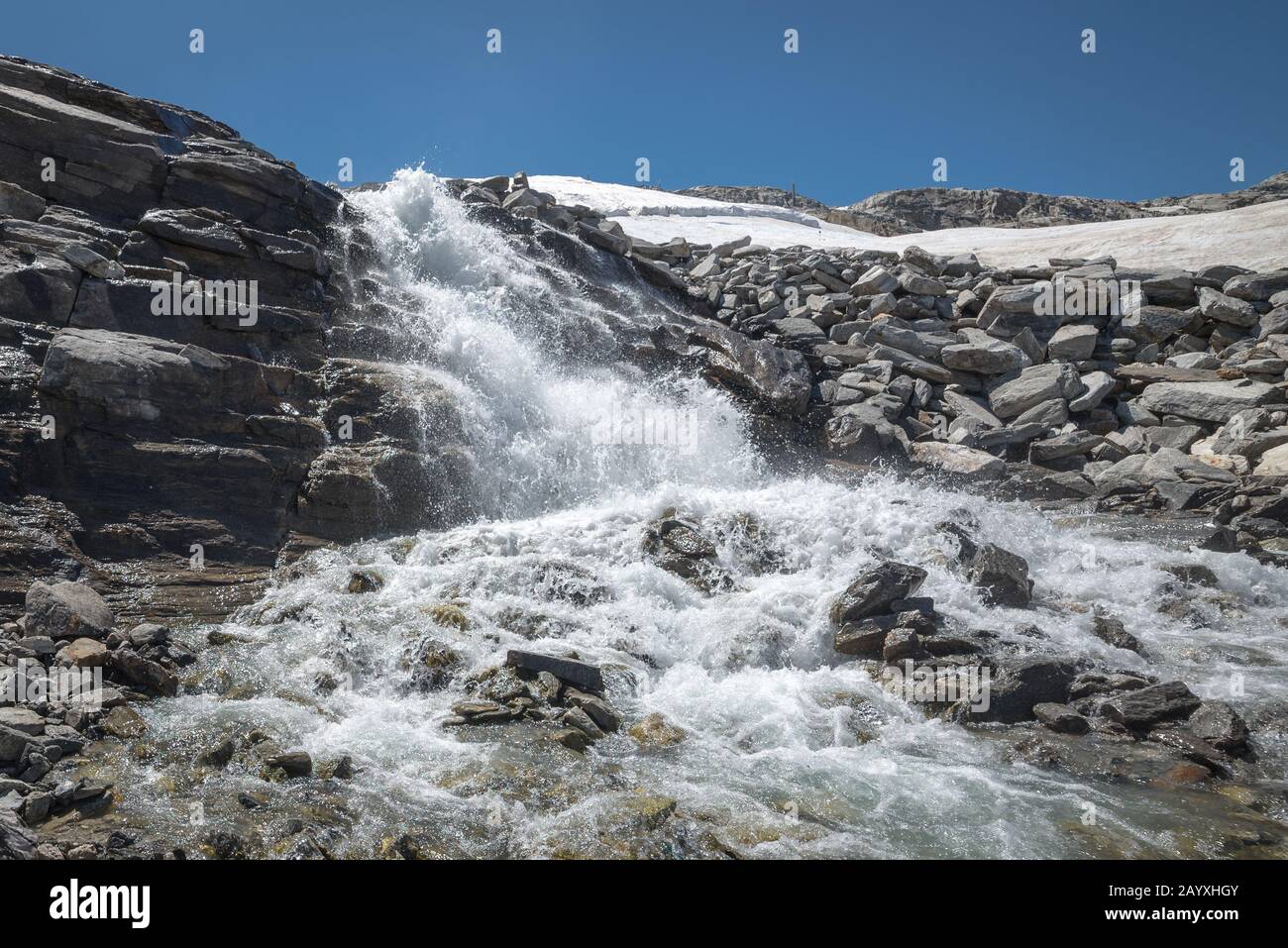 Meltwater flow alps hi-res stock photography and images - Alamy
