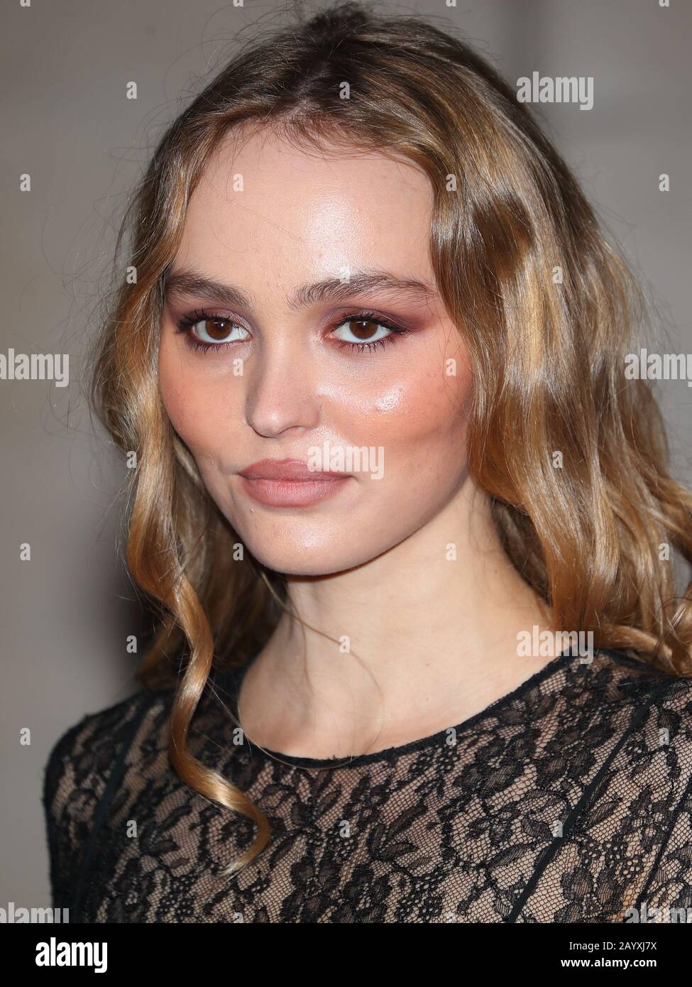 American-French Actress Lily-Rose Depp attends the EE BAFTA after-party dinner at the Grosvenor House Hotel in London, UK Stock Photo