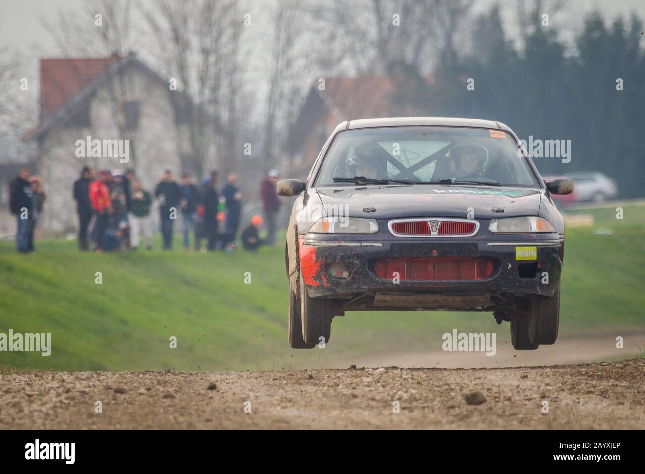Rally racing jump hi-res stock photography and images - Alamy