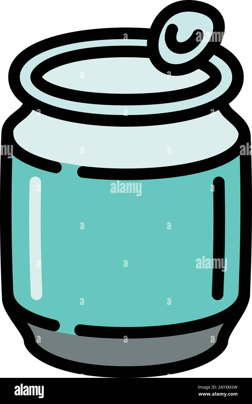 Mineral water tin can icon. Outline mineral water tin can vector icon ...