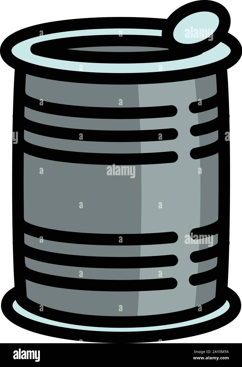 Steel tin can icon. Outline steel tin can vector icon for web design