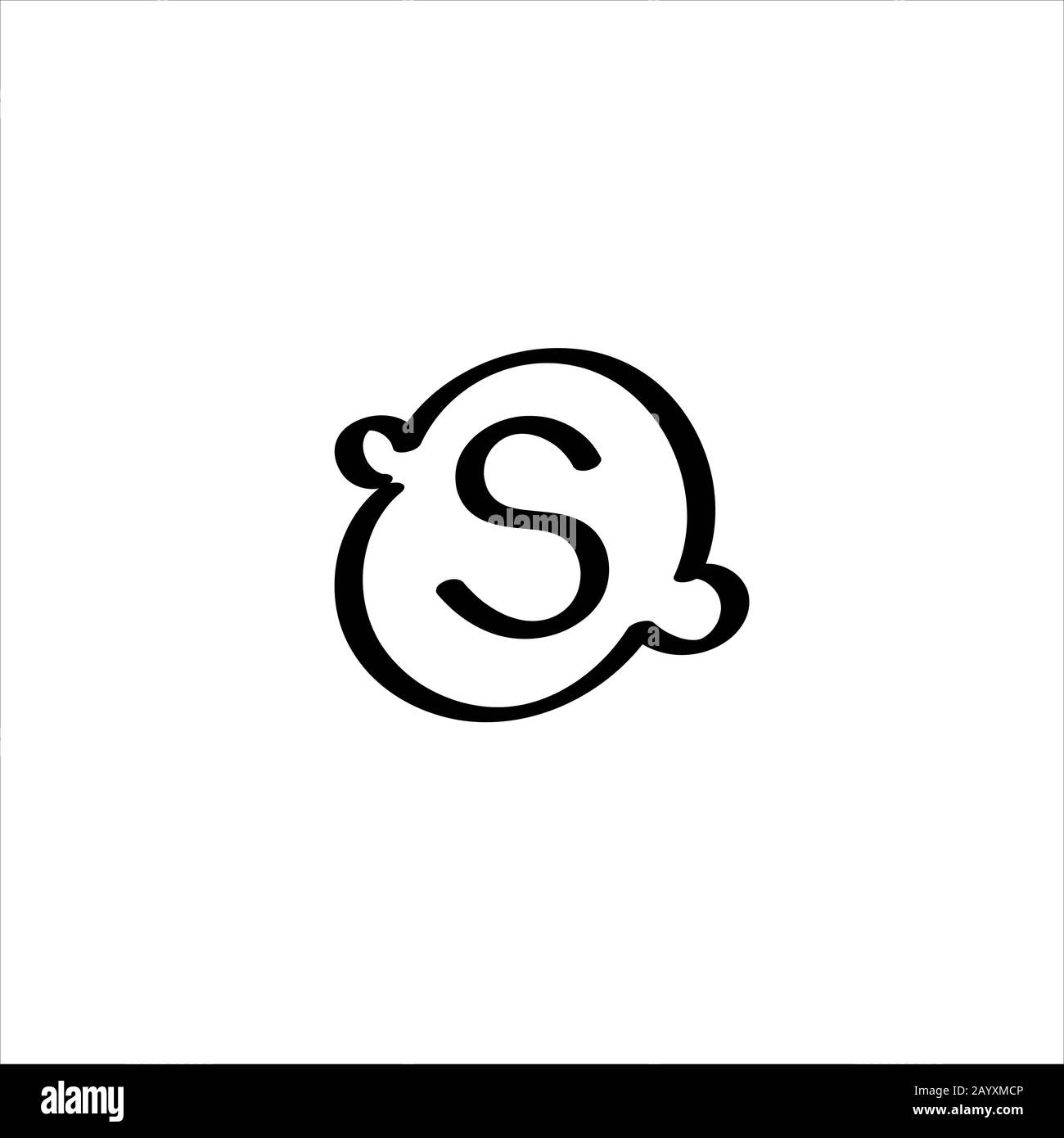 S Letter Logo Black and White Stock Photos & Images - Alamy