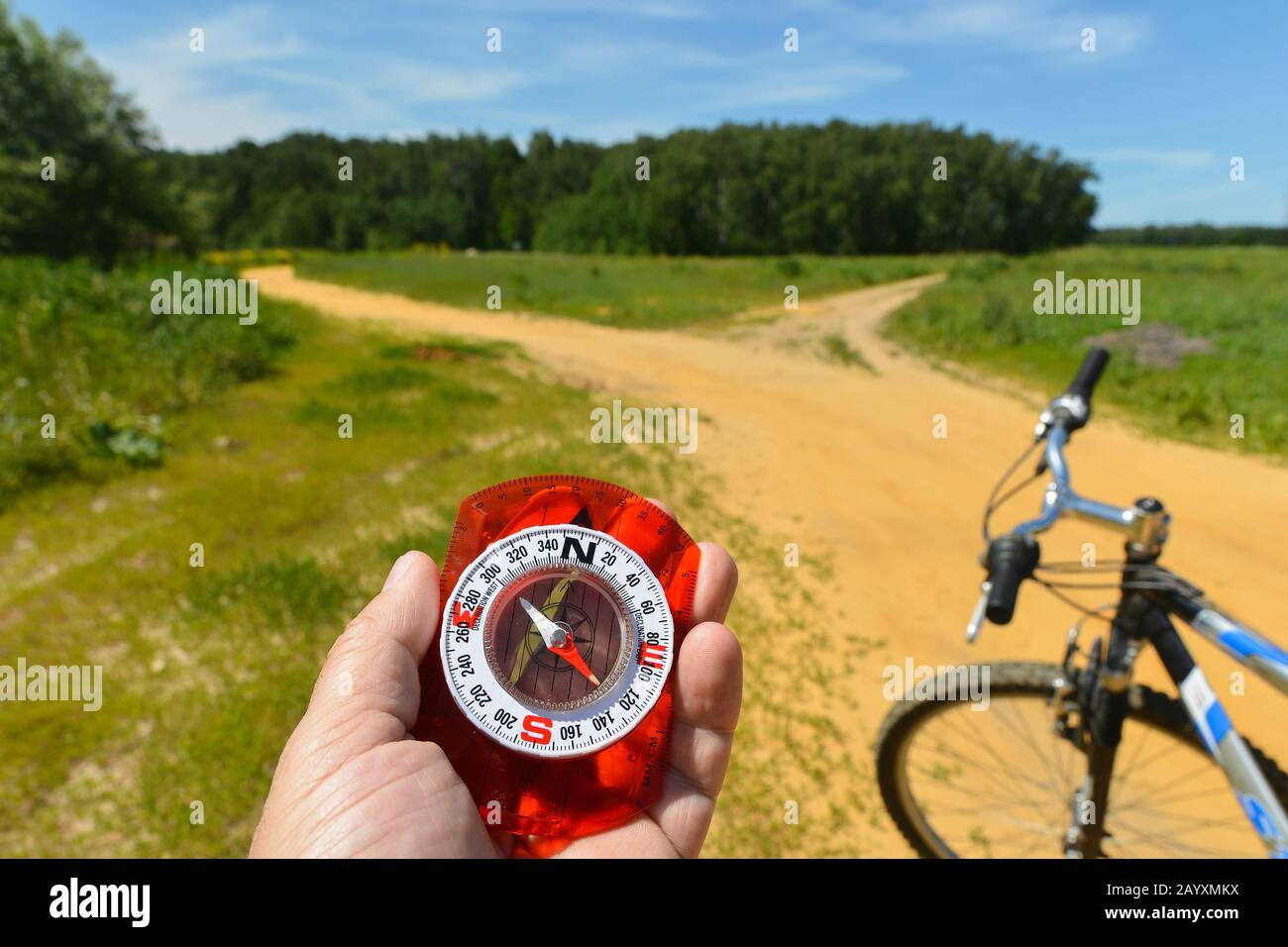 Bike ride. The components of the adventure are a Bicycle, a compass ...