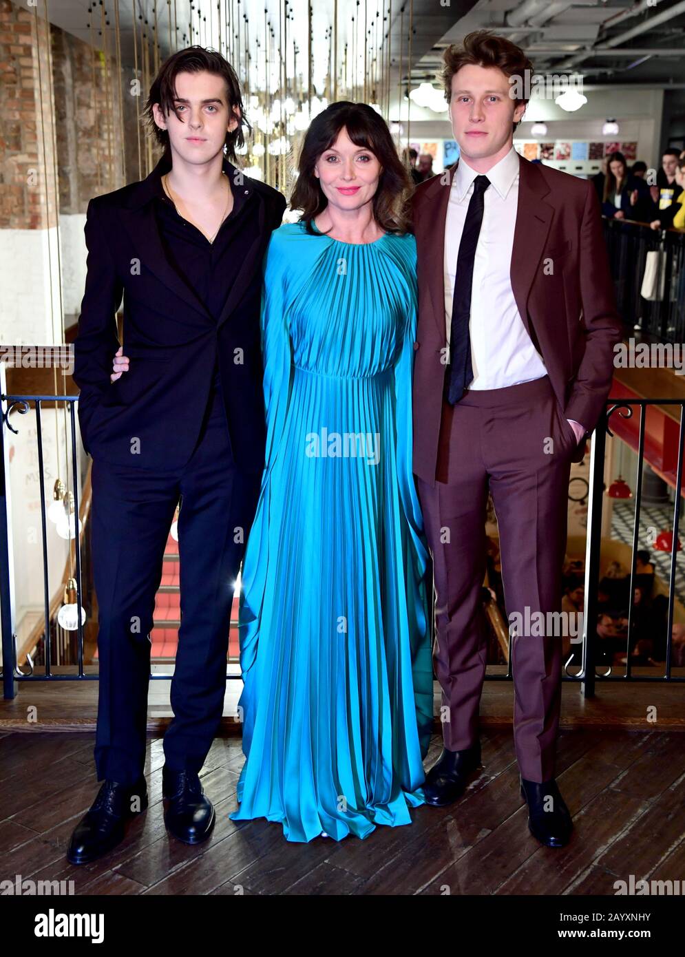 Earl Cave (left), Essie Davis and George MacKay attending the UK Premiere of True History of the Kelly Gang held at the Picturehouse Central, London. Stock Photo