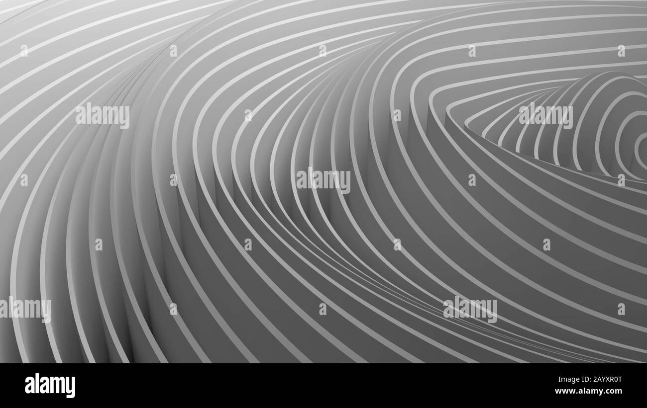 3D rendering fluctuations of abstract waves, ripples in space. Wave ...