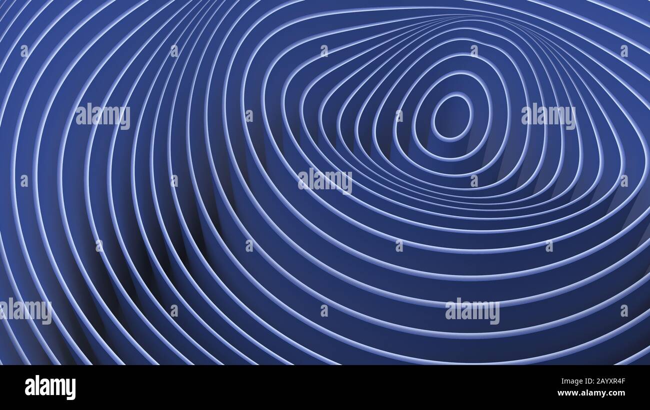3D rendering fluctuations of abstract waves, ripples in space. Wave ...