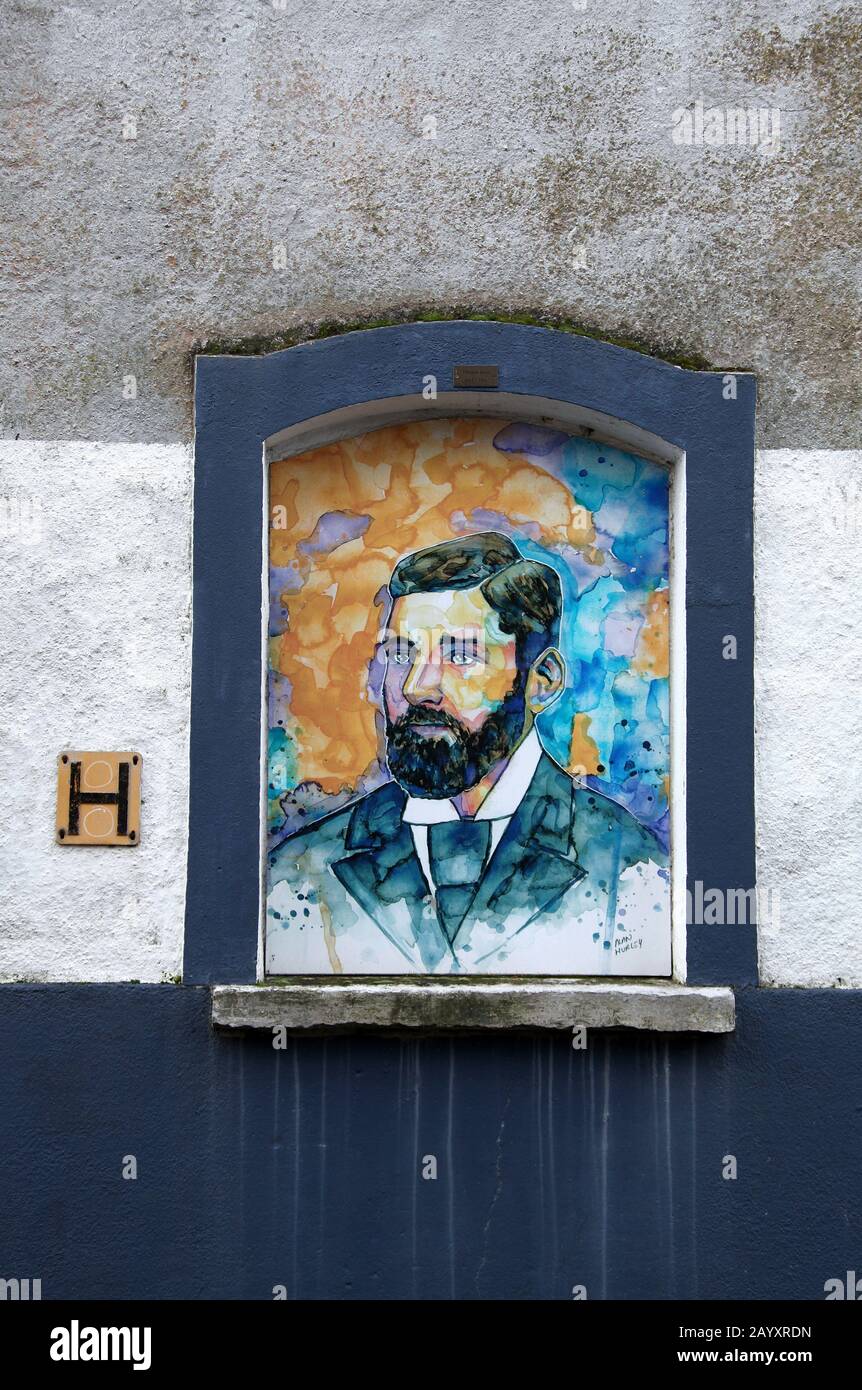 Artwork of Irish Nationalist Thomas Kent at Kyle Street in Cork Stock Photo