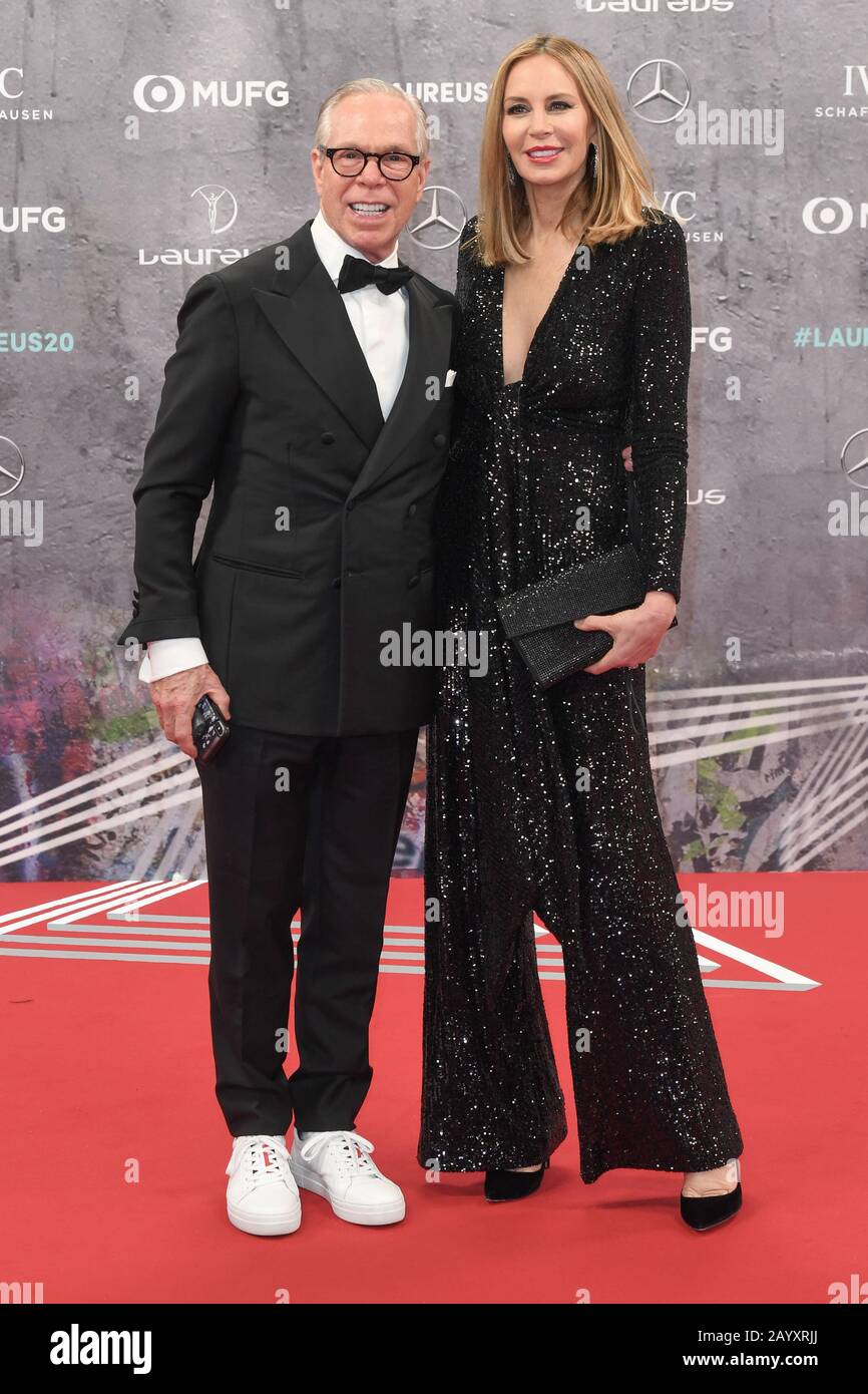 Berlin, Germany. 17th Feb, 2020. Tommy Hilfiger, designer, comes with his  wife Dee Ocleppo to the presentation of the Laureus Sport Awards. Credit:  Jörg Carstensen/dpa/Alamy Live News Stock Photo - Alamy