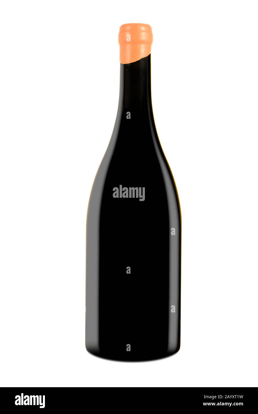 Wine bottle isolated on white background Stock Photo - Alamy